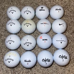 16 Used Golf Balls